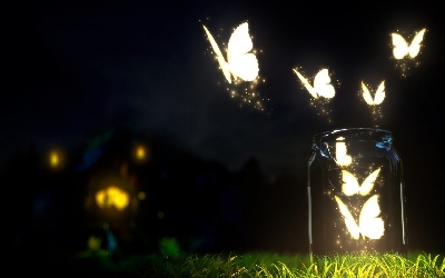 Butterflies in a Bottle background