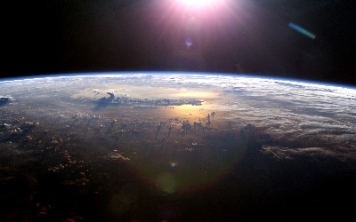 earth from space background
